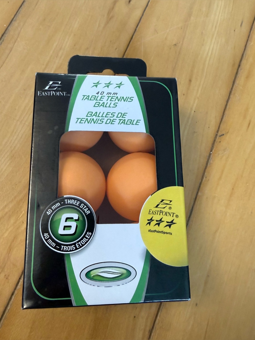 Orange Table Tennis Balls - 6 Pack